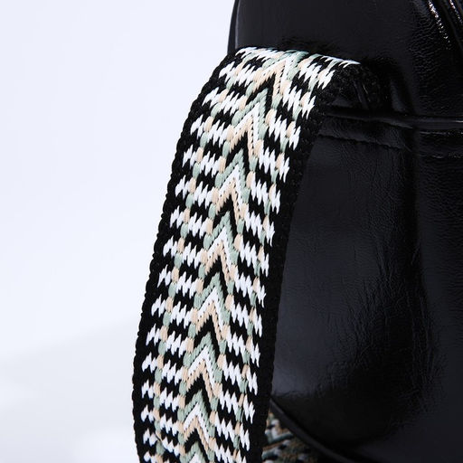 Сумка женская кросс-боди на молнии, 22×9×14 см, чёрная