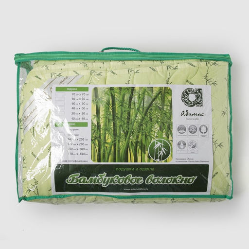 Одеяло всесезонное Адамас Бамбук, размер 200х220 5 см, 300гр/м2, чехол тик, цвет микс  фото 5