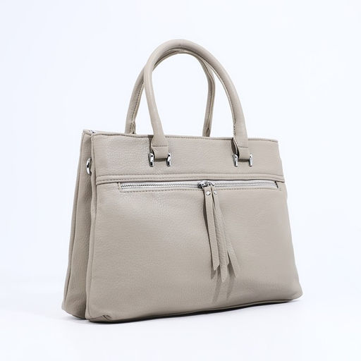 Сумка-тоут на молнии, 2 наружных кармана, цвет серый - Simaland фото 3