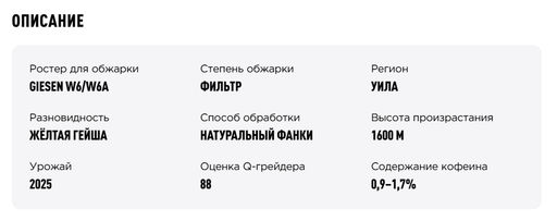 Кофе Колумбия Гейша Вилла Бетулия - Tasty coffee фото 4