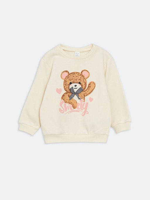 Bisiklet Yaka Bask?l? K?z Bebek Sweatshirt 2li - Waikiki фото 3