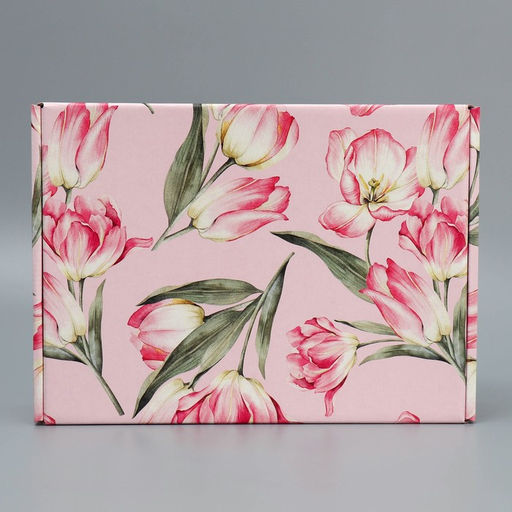 Коробка подарочная складная, упаковка, Цветы, 30.5?22?9.5 см
