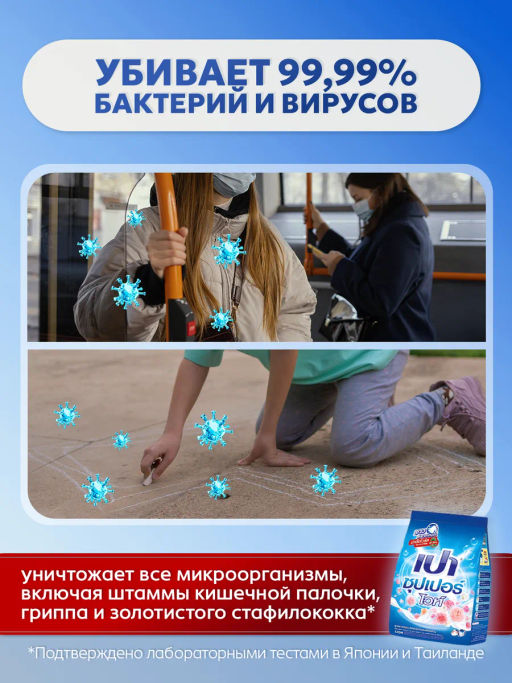 Стиральный Порошок LION Отбеливающий Синий LION 400 г