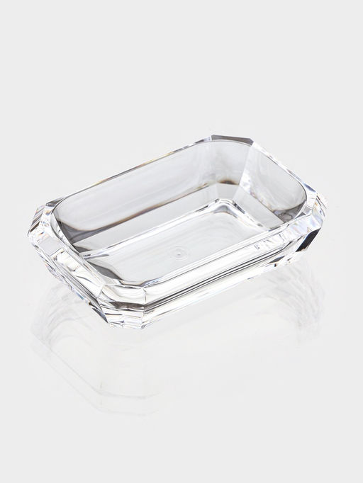 Набор для ванной «Кристалл», 4 предмета, дозатор, 2 стакана, мыльница