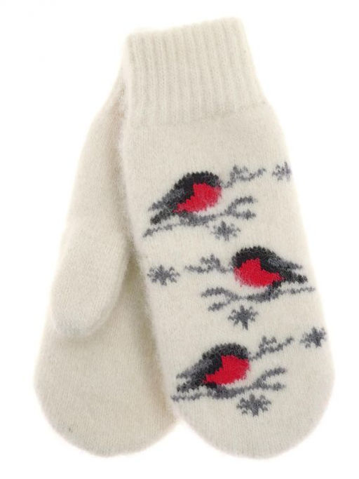 Варежки женские "Три снегиря" КРУГ 3481-2
