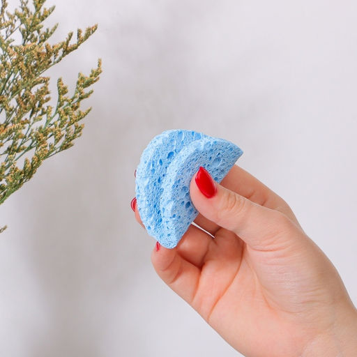 Цена за 3 шт. Спонж для умывания «Овал малый», 8,5 × 6,5 см, цвет МИКС