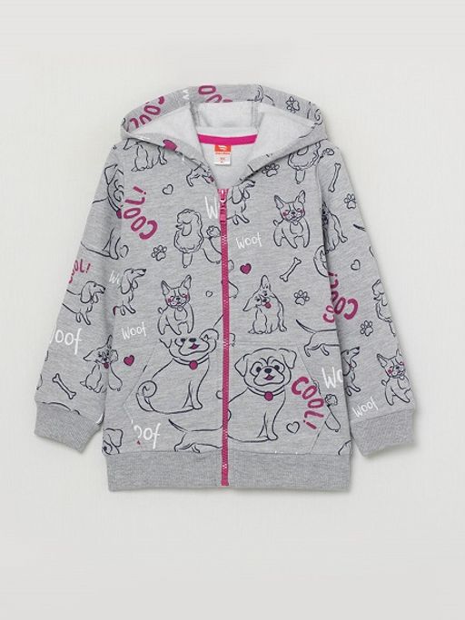 CRB wear/CWKG 62811-11-282 Толстовка для девочки, светло-серый меланж/Ex.Cherubino