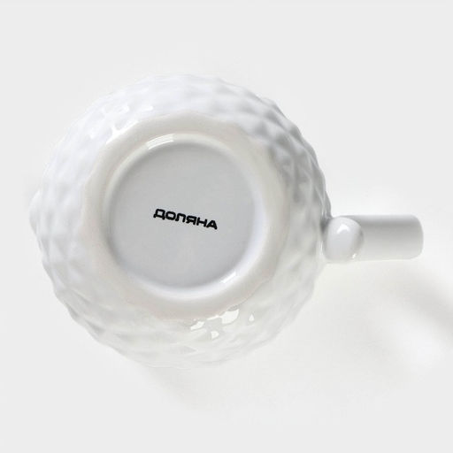 Кувшин для воды Доляна «Ананас», 450 мл, 9.5×11.7 см, керамика, белый