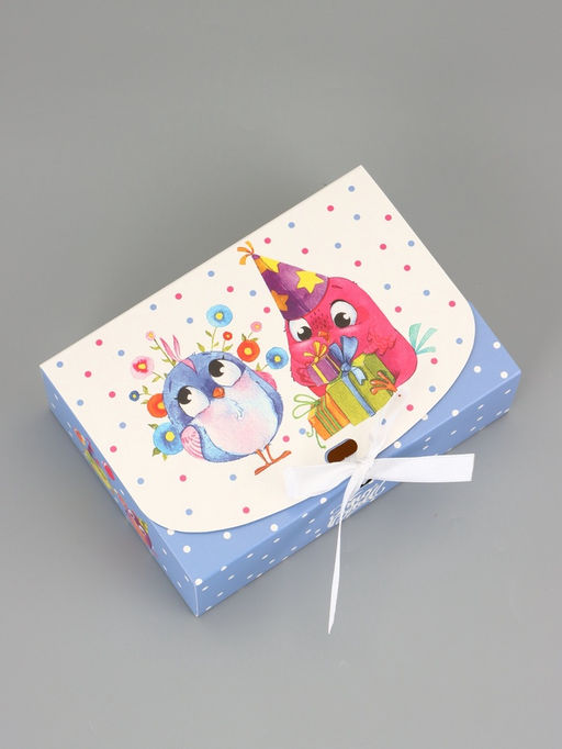 Цена за 5 шт. Подарочная коробка сборная с окном «Сюрприз», 16.5×11, 5×5 см