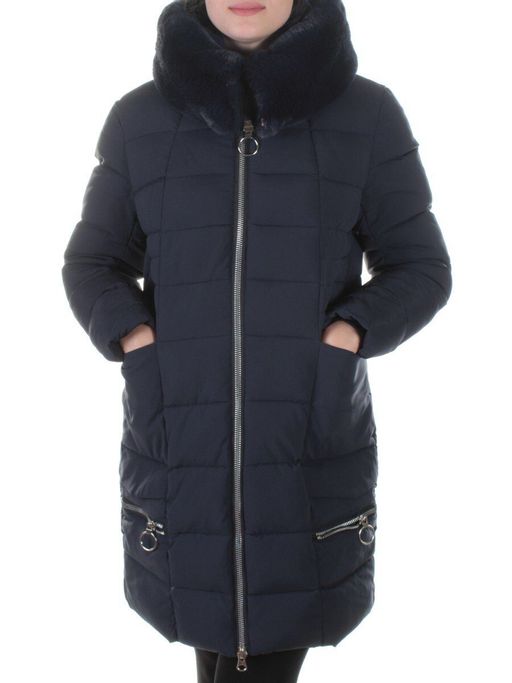 216 DK. BLUE Пальто женское зимнее Wisbeer