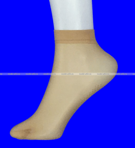 Цена за 10 пар. Носки капрон женские с "тормозами" бежевые