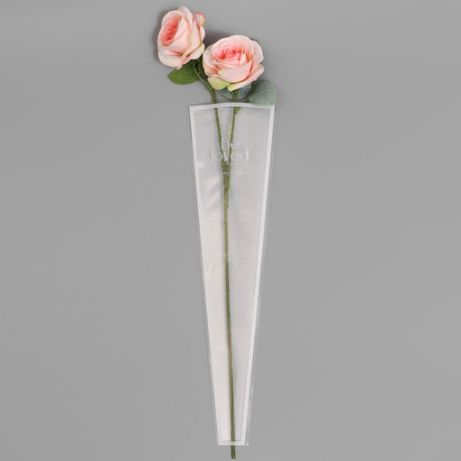 Цена за 50 шт. Пакет конус для цветов, Любовь, 12.5+4?45 см, белый