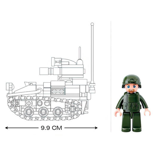 Конструктор Модельки Sluban «Танк», 2 варианта сборки, 245 деталей