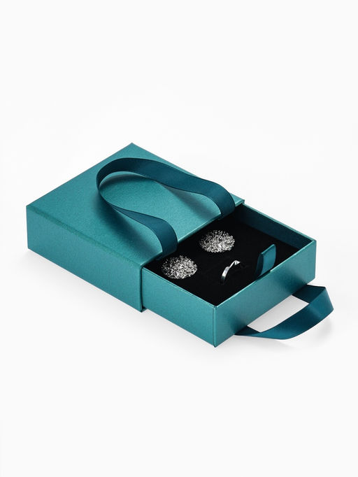 Набор коробочек подарочных 6 шт. под набор «Премиум», 10×10 см, синий, зелёный