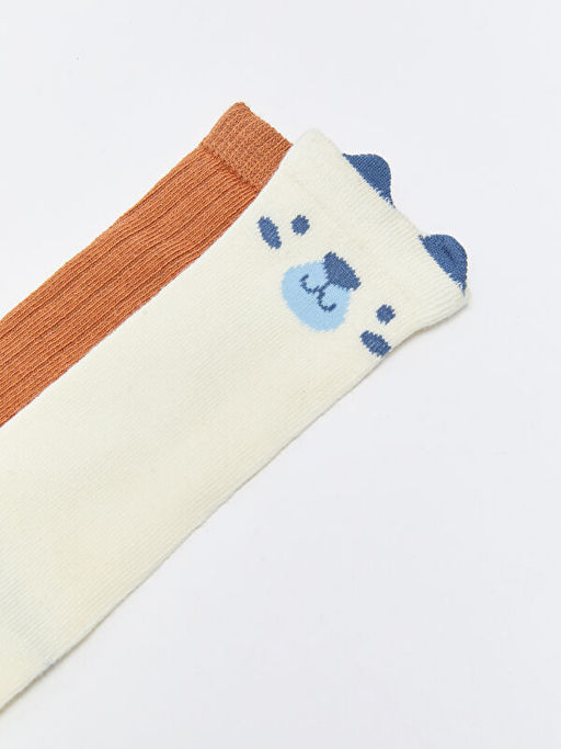 Desenli Erkek Bebek Soket 2li - Waikiki фото 3