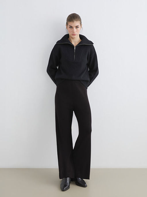 Beli Lastikli Geni? Pa?a Kad?n Triko Pantolon