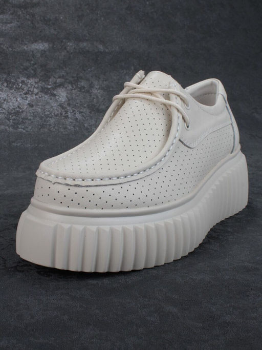 03-PDA169-2 BEIGE Полуботинки женские (натуральная кожа)