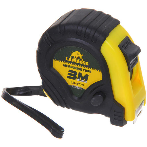 Рулетка Lamboss три фиксатора обрезиненный корпус 3М