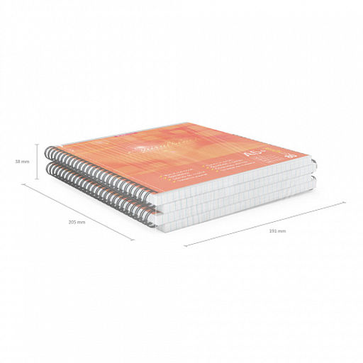 Цена за 4 шт. Тетрадь общая на спирали ErichKrause Spiralblock, А5+, 80 листов, клетка, перфорация, микроперфорация_MIX-PACK  фото 10