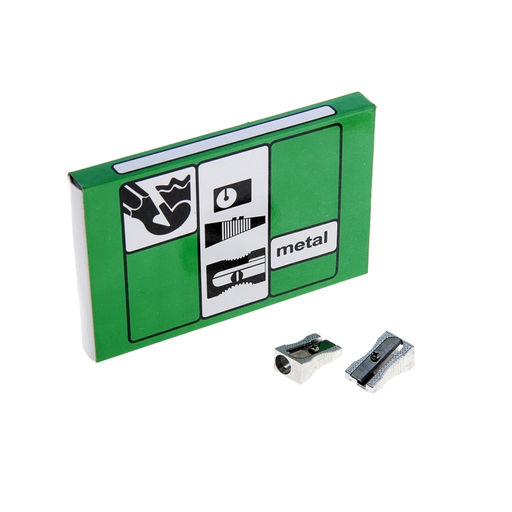 Цена за 24 шт. Точилка одинарная, металл, конус, корпус серебристый - Calligrata фото 2