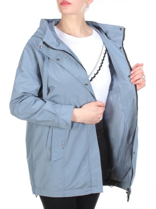 FY-221 GRAY/BLUE Ветровка женская АЛИСА (65% хлопок, 35% полиэстер) - Фабричный китай фото 8