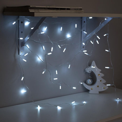 Гирлянда Нить 5 м с насадками Звёздочки, IP20, прозрачная нить, 50 LED, свечение белое, 8 режимов, 220 В - Luazon lighting фото 5