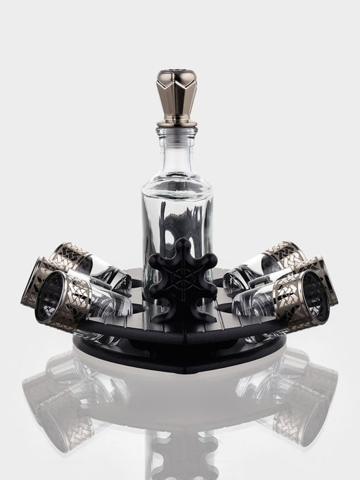 Мини-бар «Фрегат. Скандинавия», 8 предметов: барная стойка, графин, стопки 6 шт., 500/50 мл