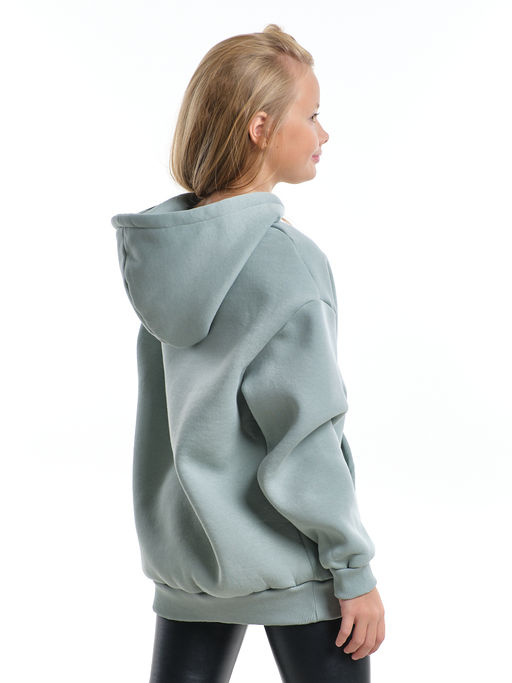 Джемпер худи для девочки 22-6605 мята - Mini maxi фото 3