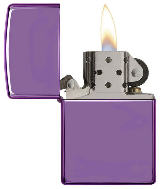 Зажигалка ZIPPO с глянцевым фиолетовым покрытием | High Polish Purple 24747  фото 4