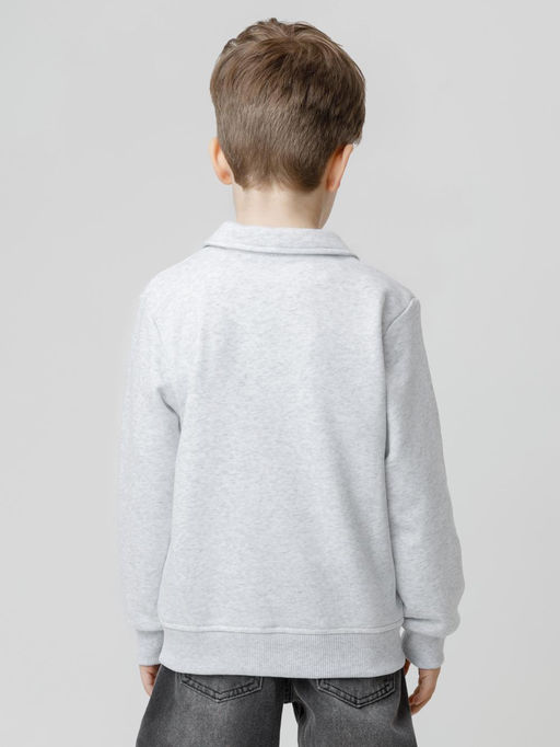 КР 302798/св.серый меланж к632 джемпер (свитшот) для мал