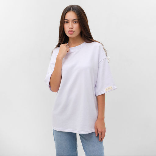 Футболка с нашивкой женская MIST Base, белая, размер 42