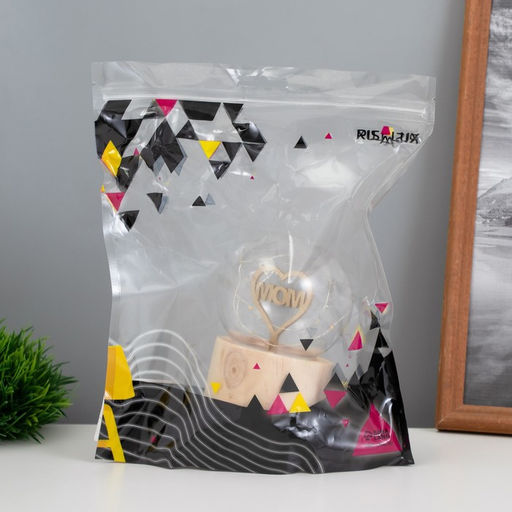 Фигурка светящаяся RISALUX «Люблю маму», LED-ночник, 3×AG10, шар-8 см, 6.5×6.5×11.5 см