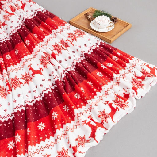 Плед «Этель. Новогодний олень», 150×200 см, корал-флис 220 г/м²