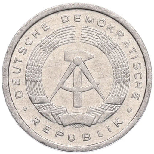 Монета 1 пфенниг 1983 года Восточная Германия (ГДР)