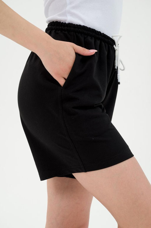 Шорты женские из футера Таиланд черный - Амадэль фото 2