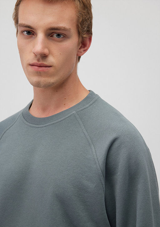 Bisiklet Yaka Yesil Sweatshirt - Mavi фото 5