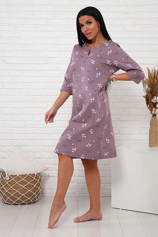 Сорочка теплая, футер с начесом (01035) - Плиона фото 33