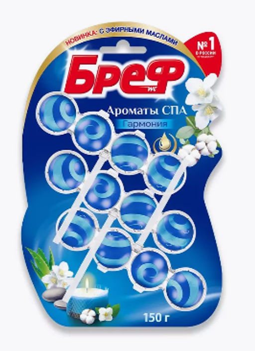 БРЕФ чист.блок д/унитаза 3х50гр АРОМАТЫ СПА Гармония