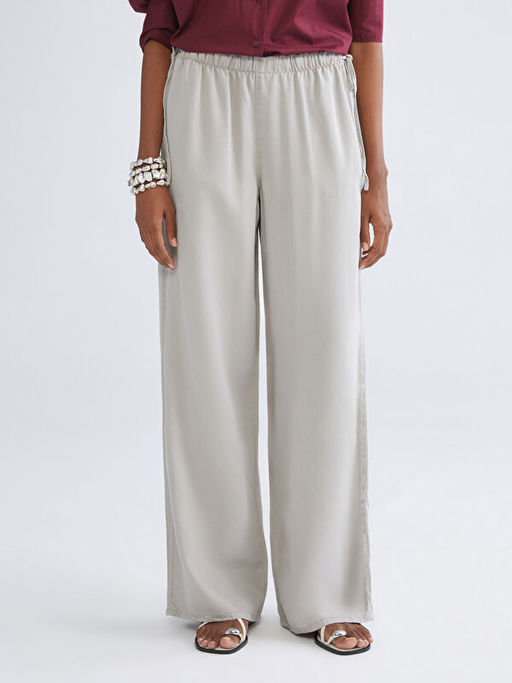 Beli Lastikli Wideleg Kad?n Jean Pantolon