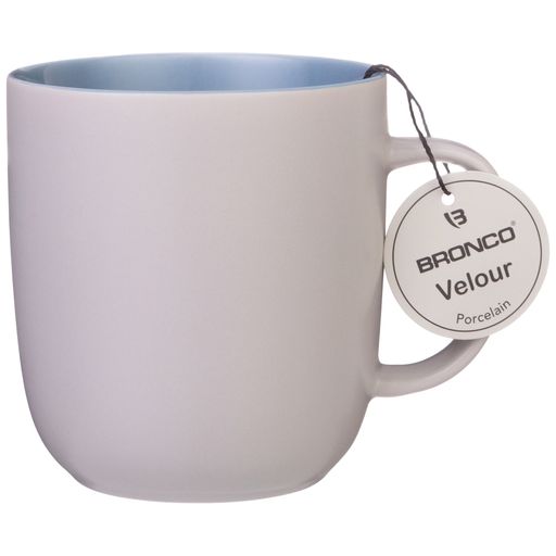 Цена за 4 шт. КРУЖКА BRONCO VELOUR 400 МЛ СЕРАЯ фото 2