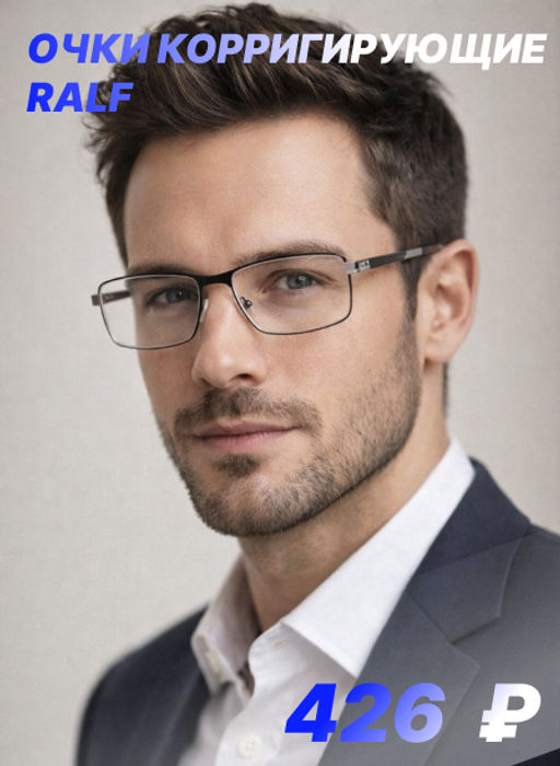 Готовые очки Ralph 0663 (55-16-140) черные / серый  фото 8