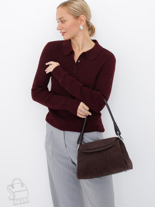 Сумка женская кожаная 2617Y coffee Polina&Eiterou