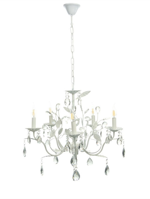 Люстра Astrid=5×40 Вт Е14 белый 60×60×60+50 см