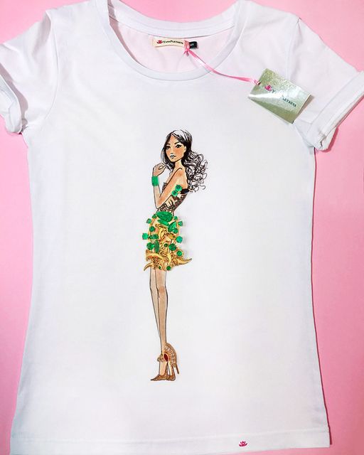 Эксклюзивная футболка Yana Pletneva упаковка плотный Zip пакет!