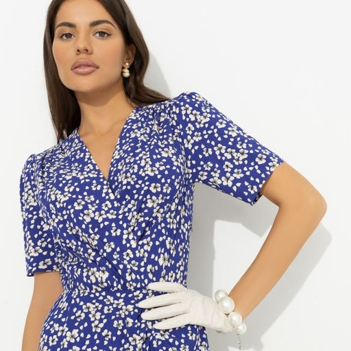 Платье из вискозы Амур настиг (синий) - Charutti фото 3