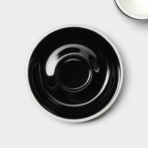 Кофейная пара фарфоровая Magistro Coffee time, 2 предмета: чашка 80 мл, блюдце d=11,5 см, цвет чёрный  фото 4