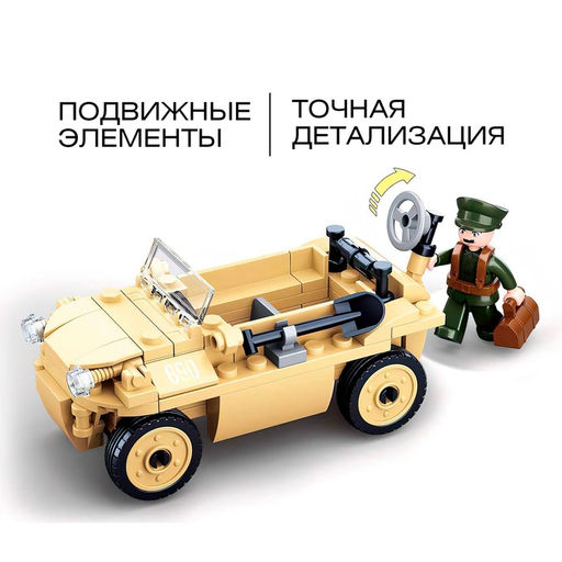 Конструктор «Армия. Офицерский джип», 103 детали