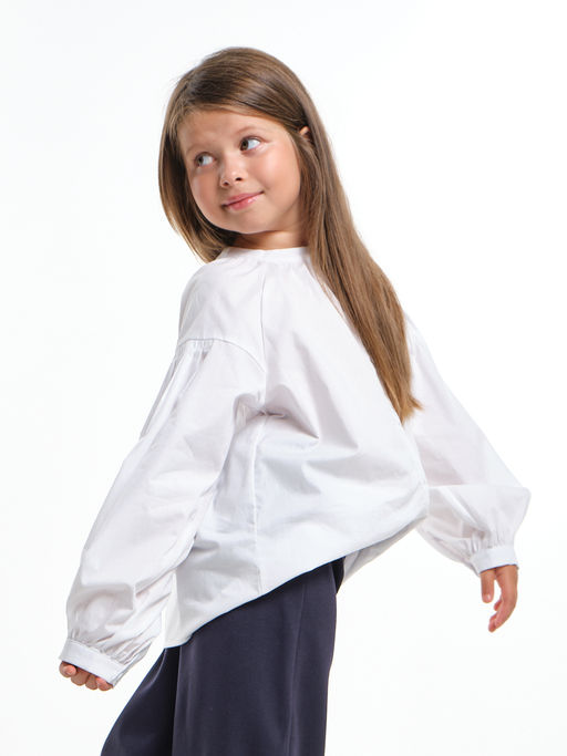 Нарядная блузка в школу UD 7980 голубой - Mini maxi фото 13