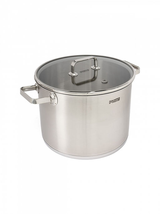 Кастрюля с крышкой 11,5л серый нержавеющая сталь