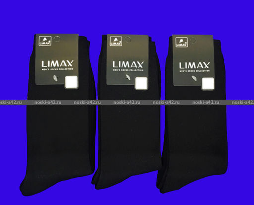Цена за 12 пар. LIMAX носки мужские внутри махра ЧЕРНЫЕ 41-46 (фактически 41-45)  фото 4